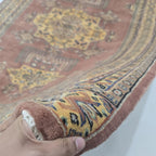 6x9 Copper Geometric Handmade Cotton & Wool Silk Touch Rug | Premium Luxury Area Rug