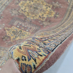 6x9 Copper Geometric Handmade Cotton & Wool Silk Touch Rug | Premium Luxury Area Rug
