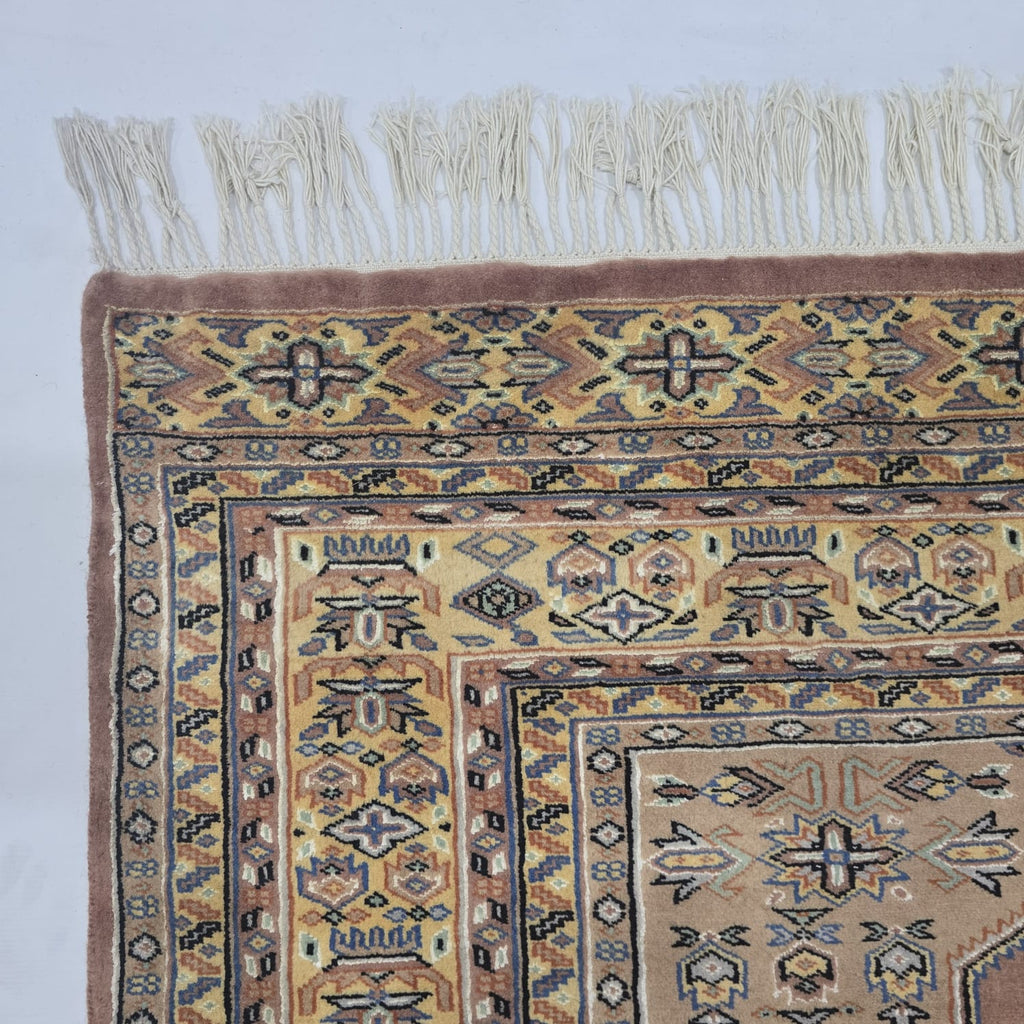 6x9 Copper Geometric Handmade Cotton & Wool Silk Touch Rug | Premium Luxury Area Rug