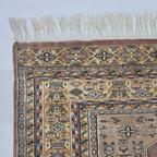 6x9 Copper Geometric Handmade Cotton & Wool Silk Touch Rug | Premium Luxury Area Rug