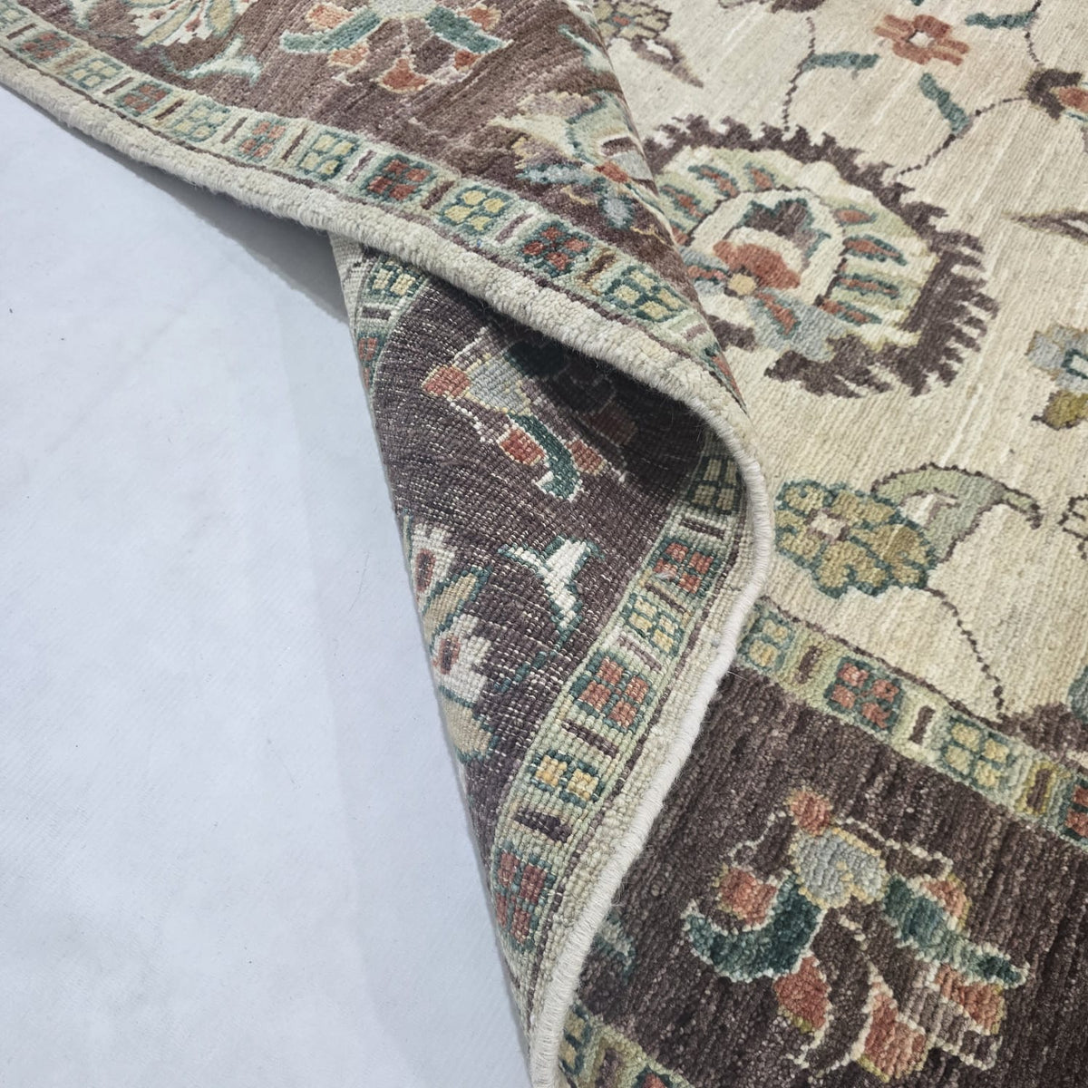 5x8 Beige Chobi Handmade Cotton & Wool Rug | Premium Luxury Area Rug