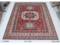 8x10 Super Kazak Handmade Cotton Wool Geometric Area Rug with Vegetable Dyeing