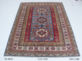 5x6 Super Kazak Handmade Cotton Wool Geometric Area Rug with Vegetable Dyeing
