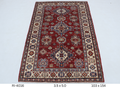 3x5 Super Kazak Handmade Cotton Wool Geometric Area Rug with Vegetable Dyeing