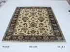 5x6 Beige and Brown Chobi Handmade Wool Cotton Floral Area Rug