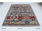 6x8 Multi-Color Hariz Handmade Wool Cotton Rainbow Area Rug