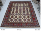 Red and beige Super Kazak handmade geometric cotton and wool rug