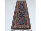 2x8 Beige and Red Super Kazak Handmade Wool Cotton Geometric Runner Rug