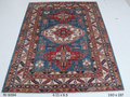 5x6 Beige and Red Super Kazak Handmade Wool Cotton Geometric Area Rug