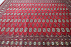 8x10 Red Mori Bokhara Geometric Area Rug | Handmade Wool & Cotton Rug | Azo Free