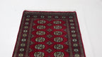 3x5 Red Mori Bokhara Geometric Handmade Cotton & Wool Rug | Premium Luxury Area Rug
