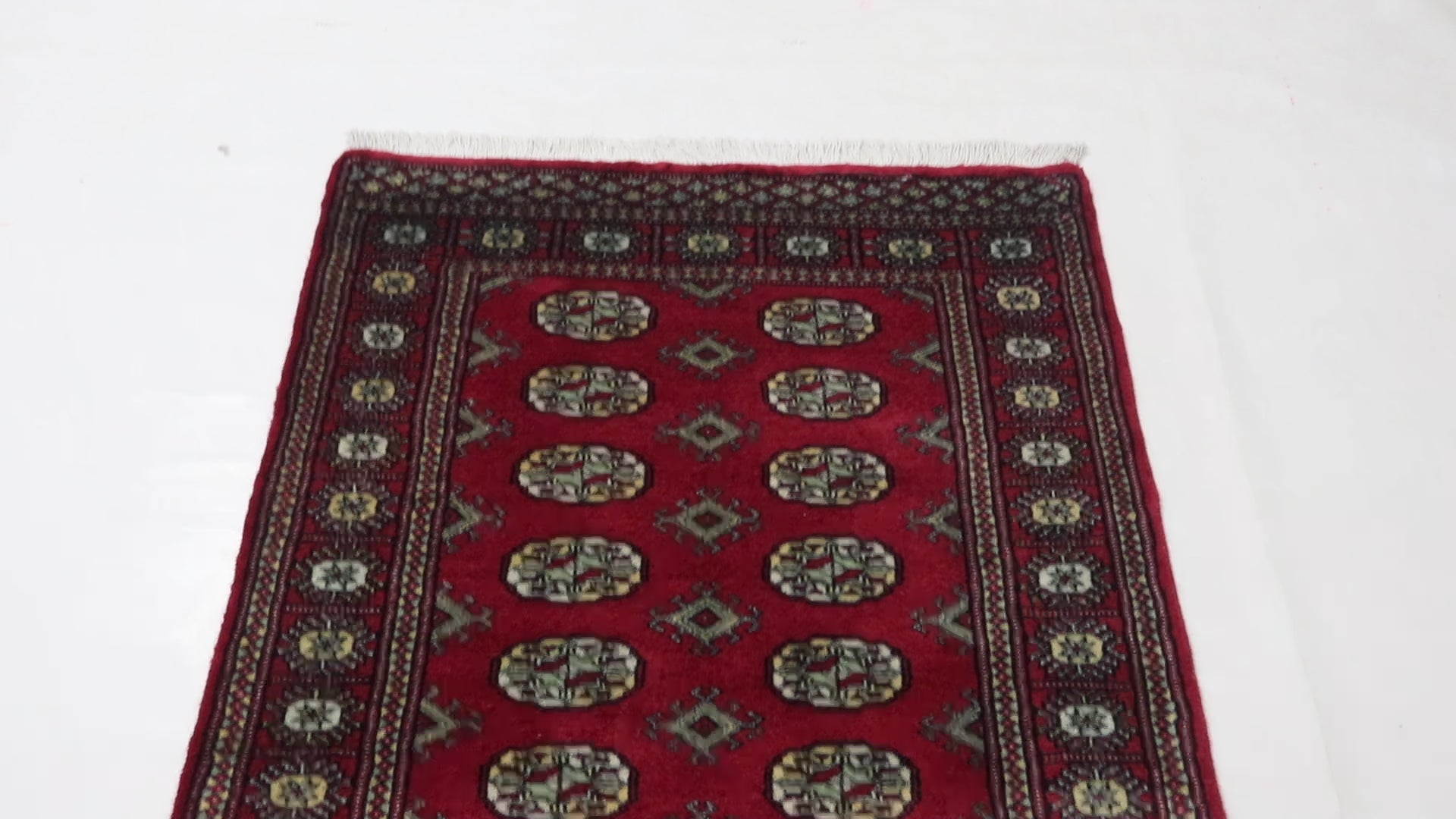 3x5 Red Mori Bokhara Geometric Handmade Cotton & Wool Rug | Premium Luxury Area Rug