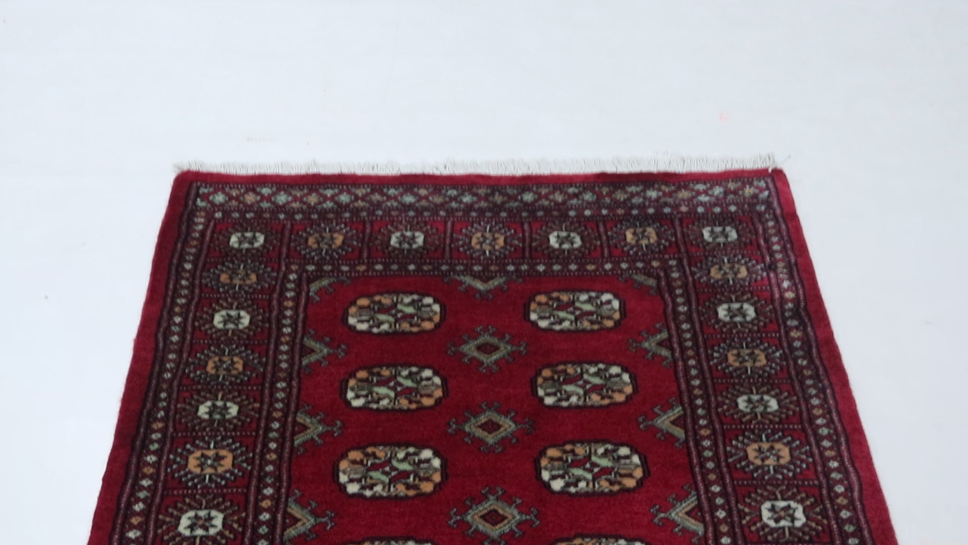 3x5 Red Mori Bokhara Geometric Handmade Cotton & Wool Rug | Premium Luxury Area Rug